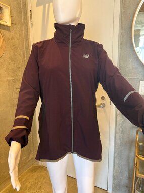 New Balance Precision Run 3-in-1 Jacket Burgundy Polartec Alpha Reflective Sz L